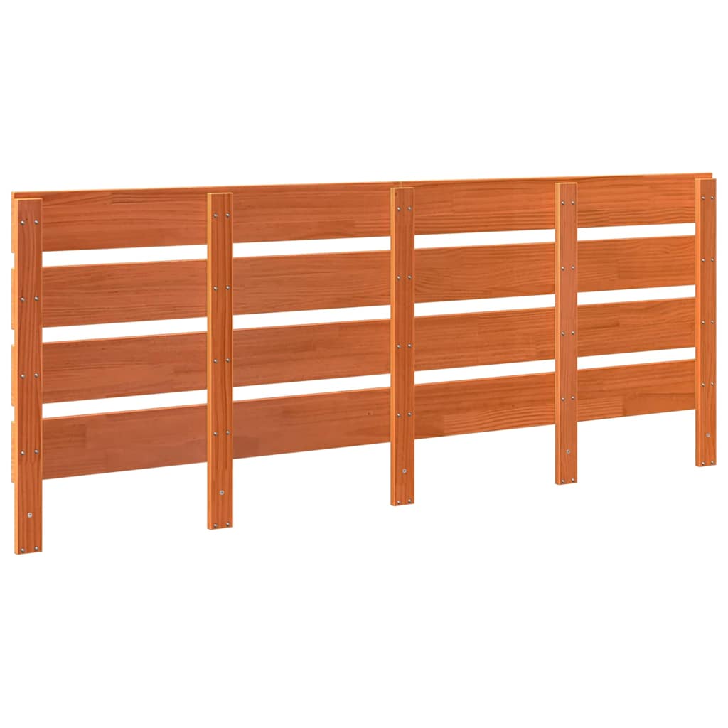 Headboard Wax Brown 200.5 x 3 x 80 cm Solid Pine Wood