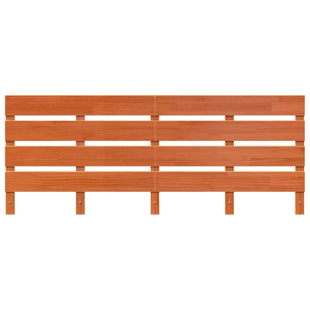 Headboard Wax Brown 200.5 x 3 x 80 cm Solid Pine Wood