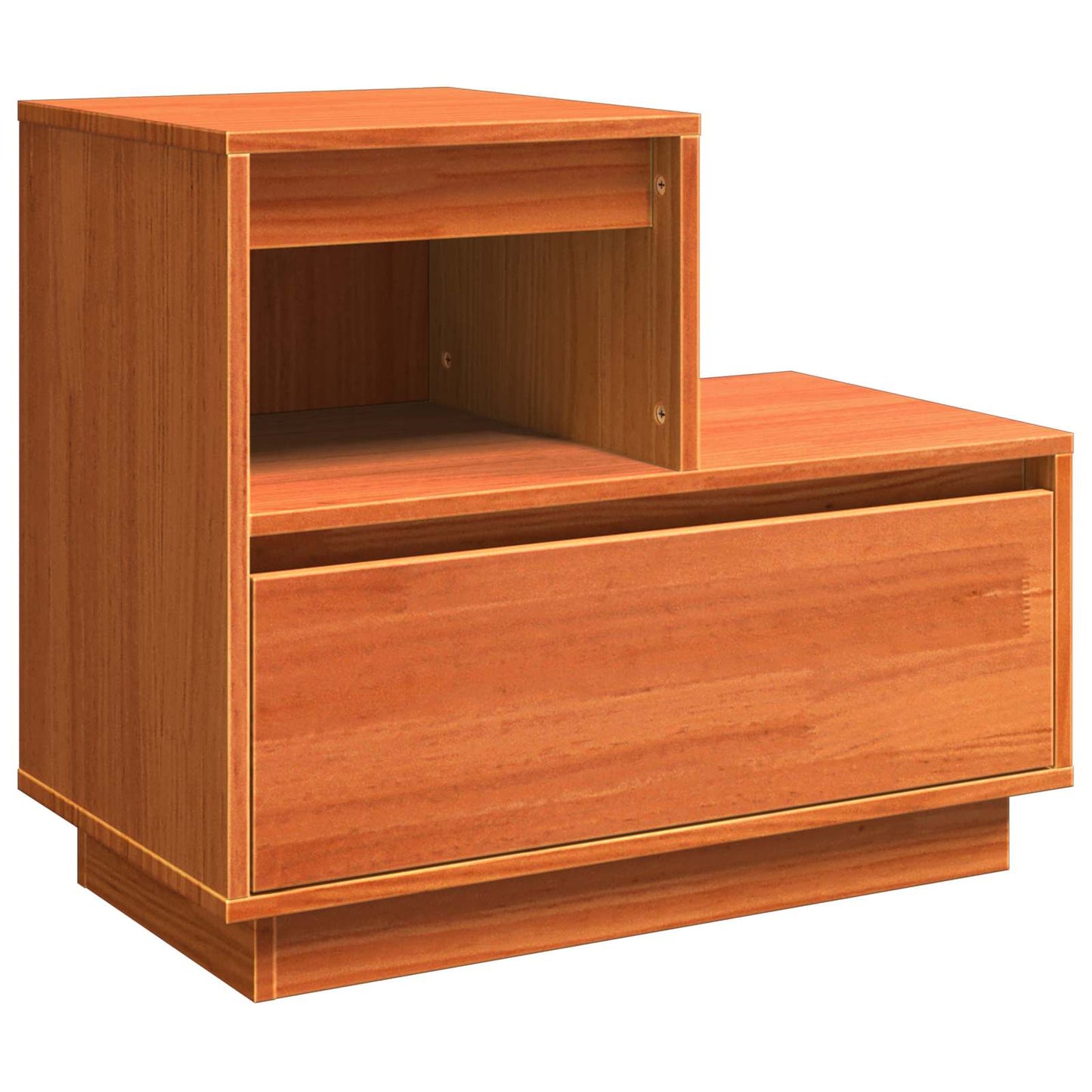 Bedside Cabinet 2 pcs Wax Brown 60 x 34 x 51 cm Engineered Wood