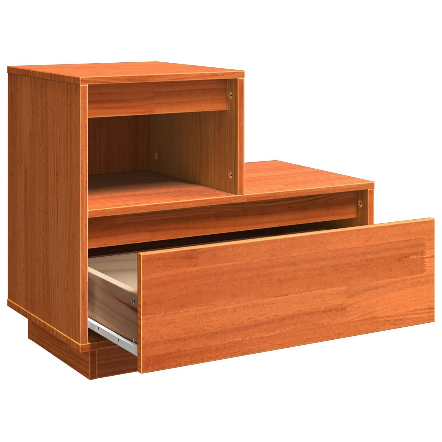 Bedside Cabinet 2 pcs Wax Brown 60 x 34 x 51 cm Engineered Wood