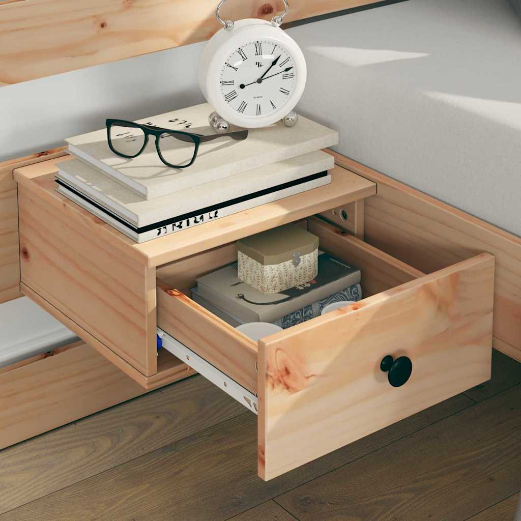 Bed Frame with Headboard Brown 200 x 200 cm Solid Pine Wood