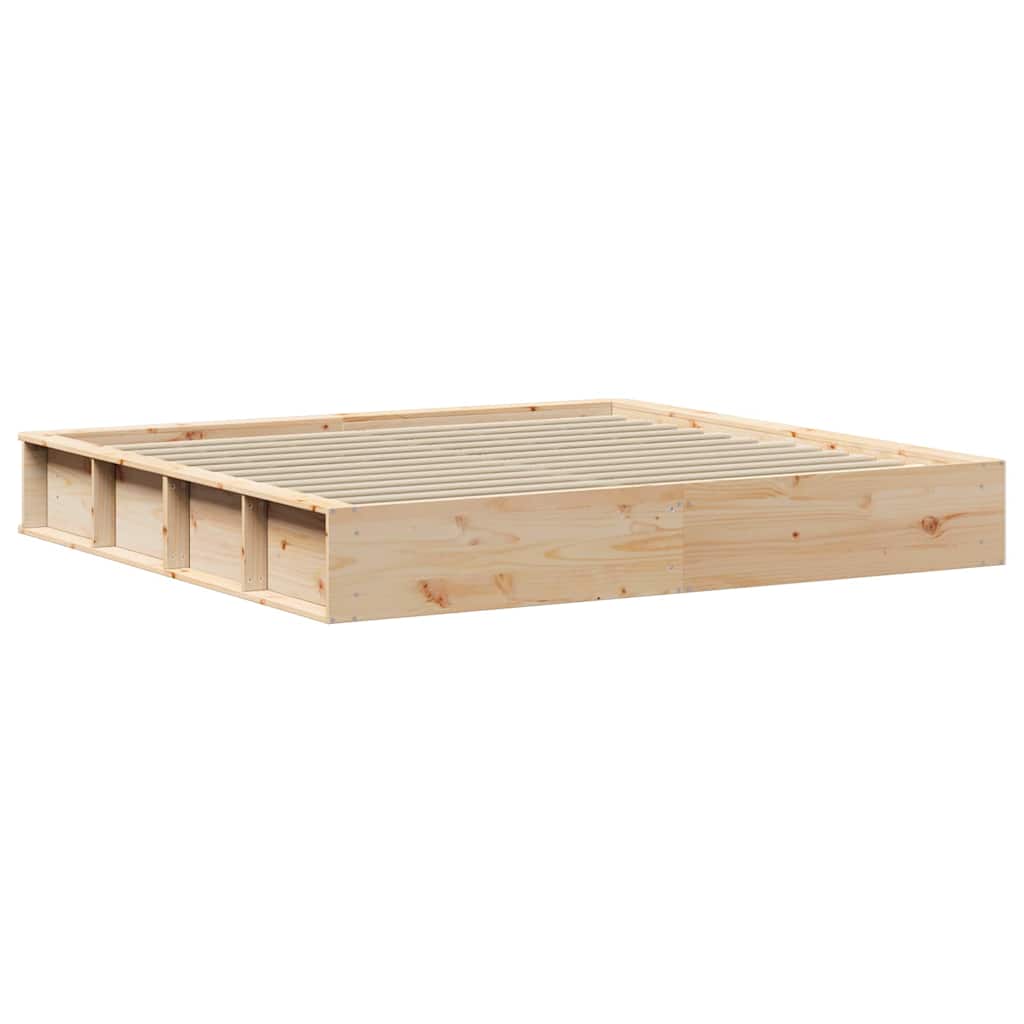 Bed Frame Brown 180 x 200 cm Solid Pine Wood