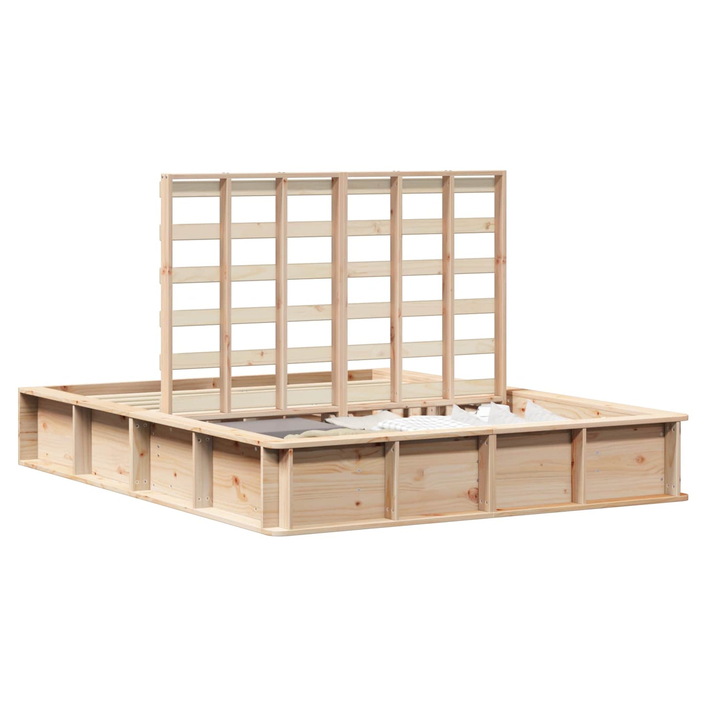Bed Frame Brown 160 x 200 cm Solid Pine Wood