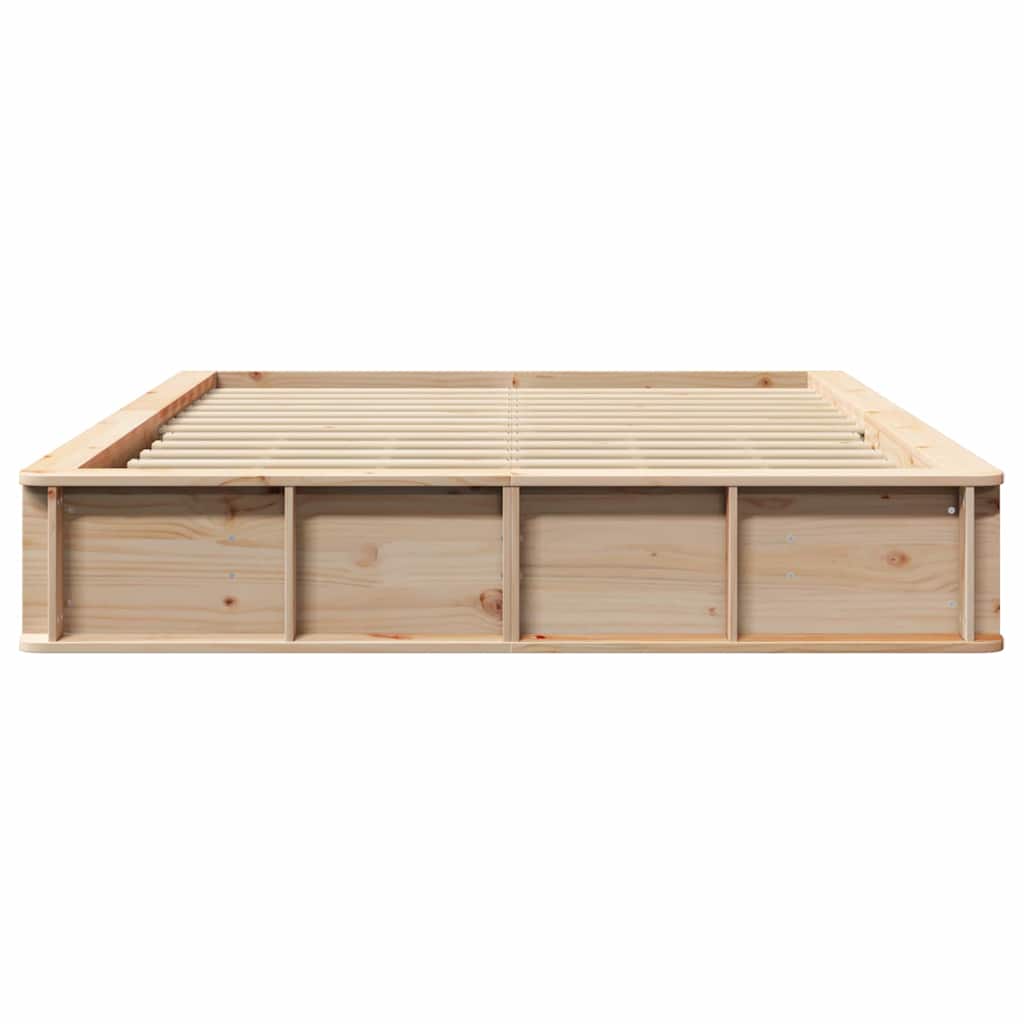 Bed Frame Brown 160 x 200 cm Solid Pine Wood