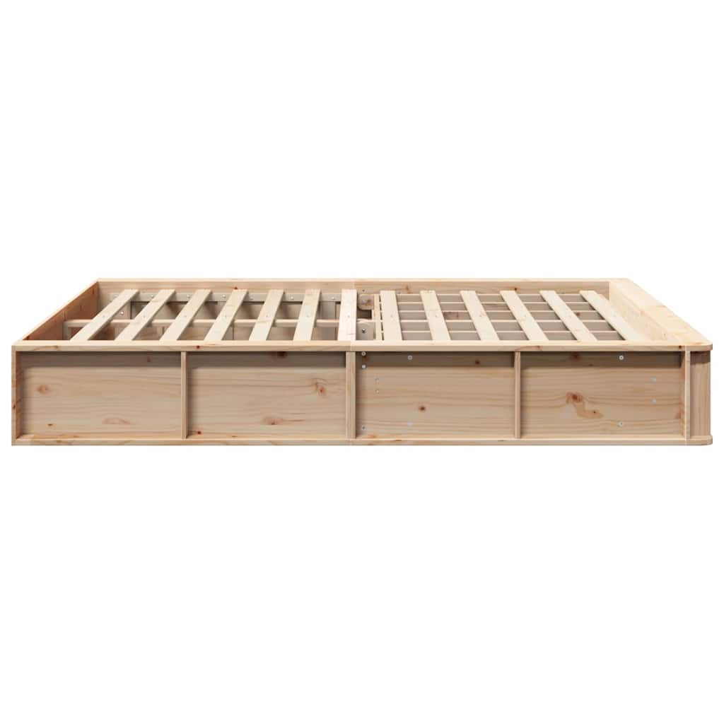 Bed Frame Brown 160 x 200 cm Solid Pine Wood