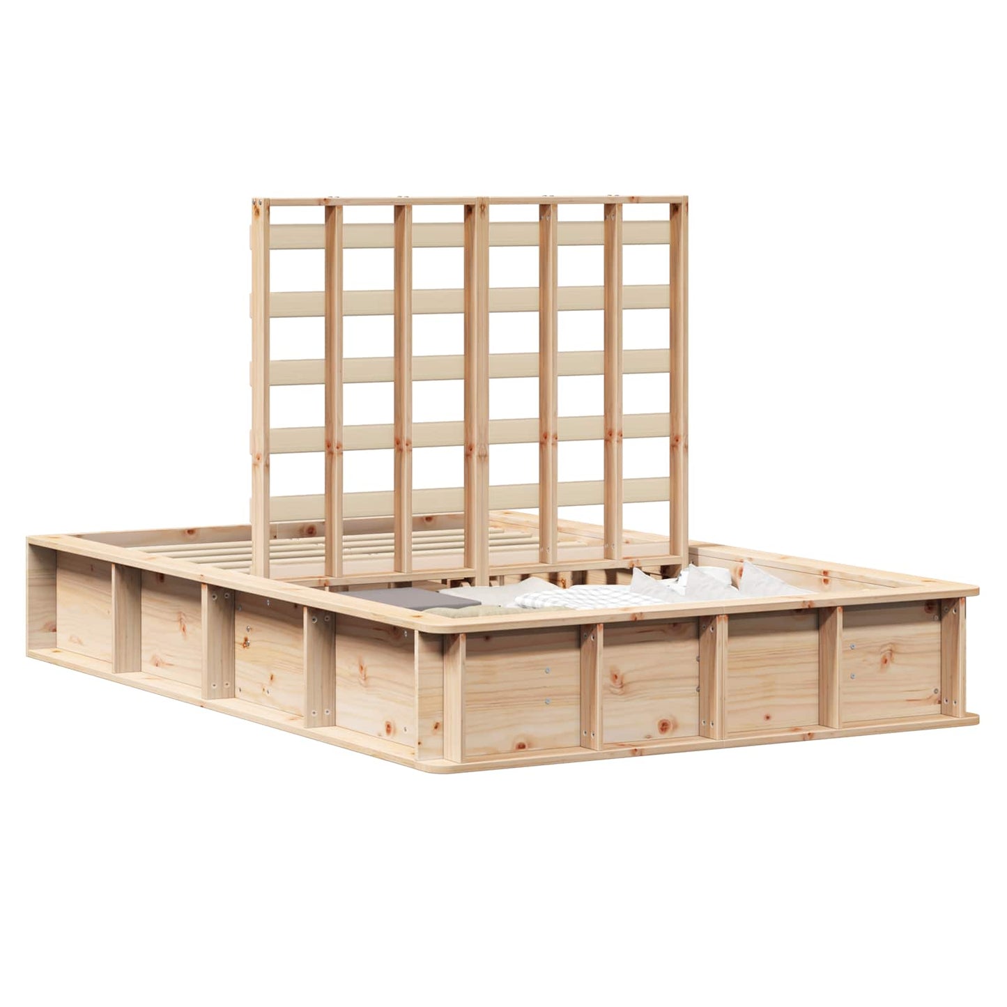 Bed Frame Brown 140 x 200 cm Solid Pine Wood