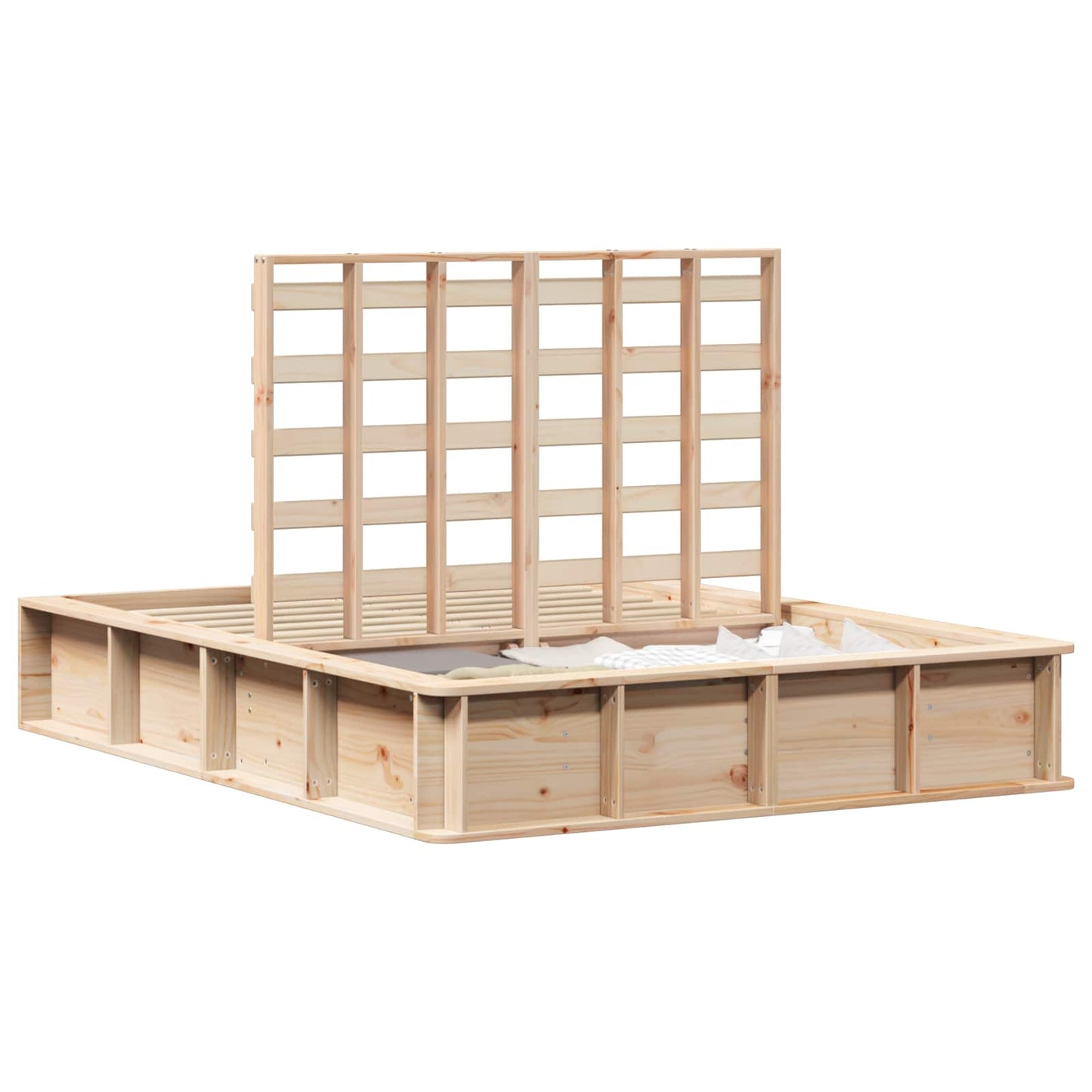 Bed Frame Brown 120 x 190 cm Solid Pine Wood