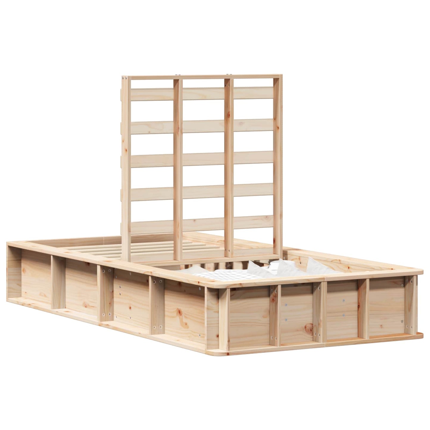 Bed Frame Brown 90 x 200 cm Solid Pine Wood