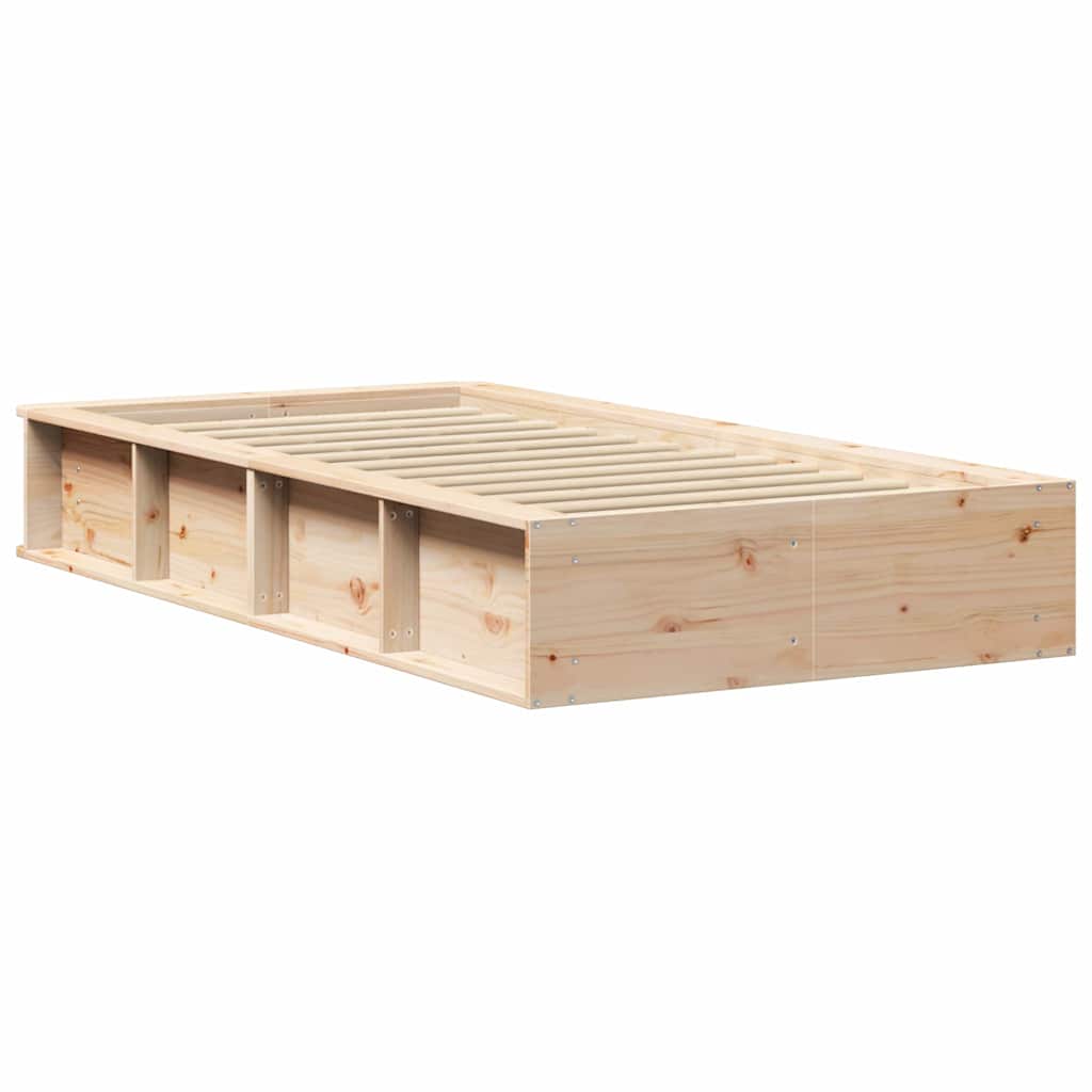Bed Frame Brown 90 x 200 cm Solid Pine Wood