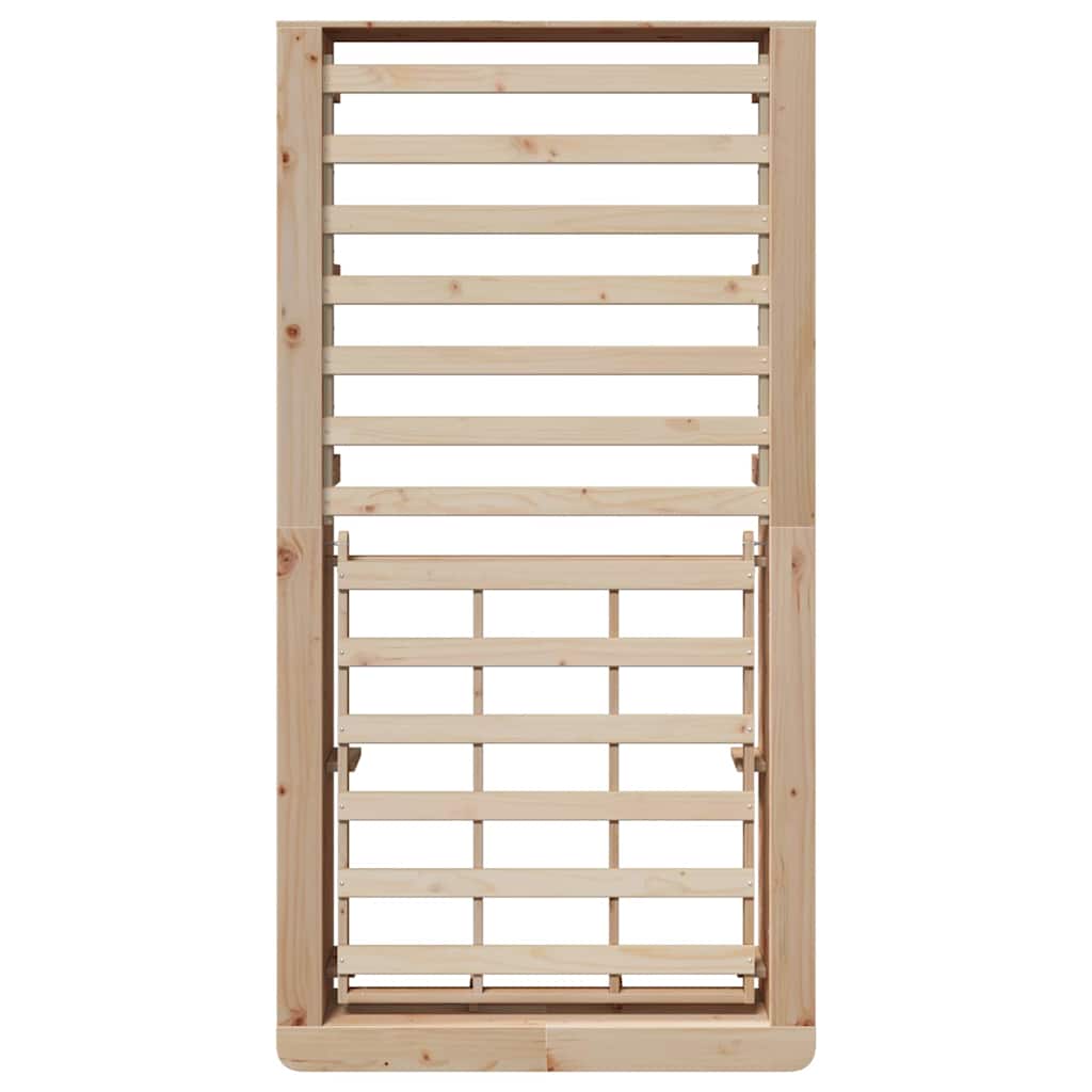 Bed Frame Brown 90 x 200 cm Solid Pine Wood