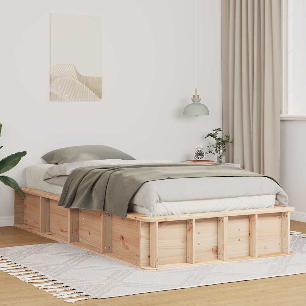 Bed Frame Brown 80 x 200 cm Solid Pine Wood