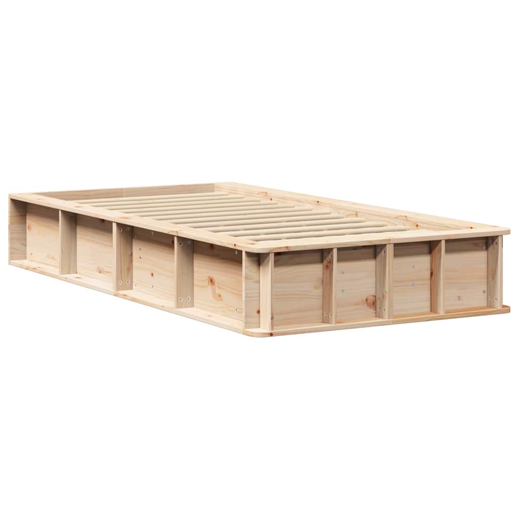 Bed Frame Brown 80 x 200 cm Solid Pine Wood