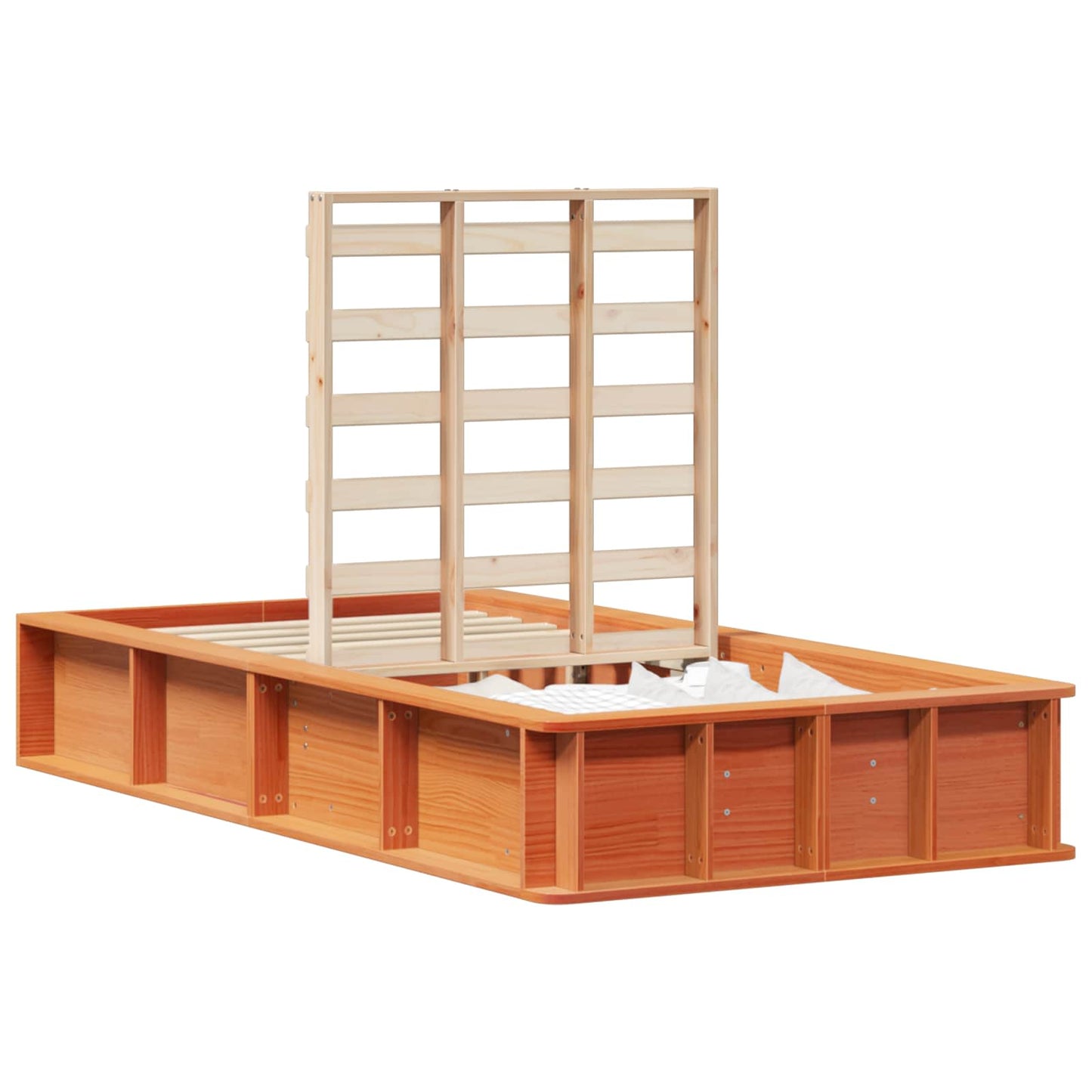 Bed Frame Wax Brown 80 x 200 cm Solid Pine Wood