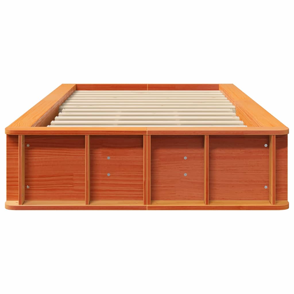 Bed Frame Wax Brown 80 x 200 cm Solid Pine Wood