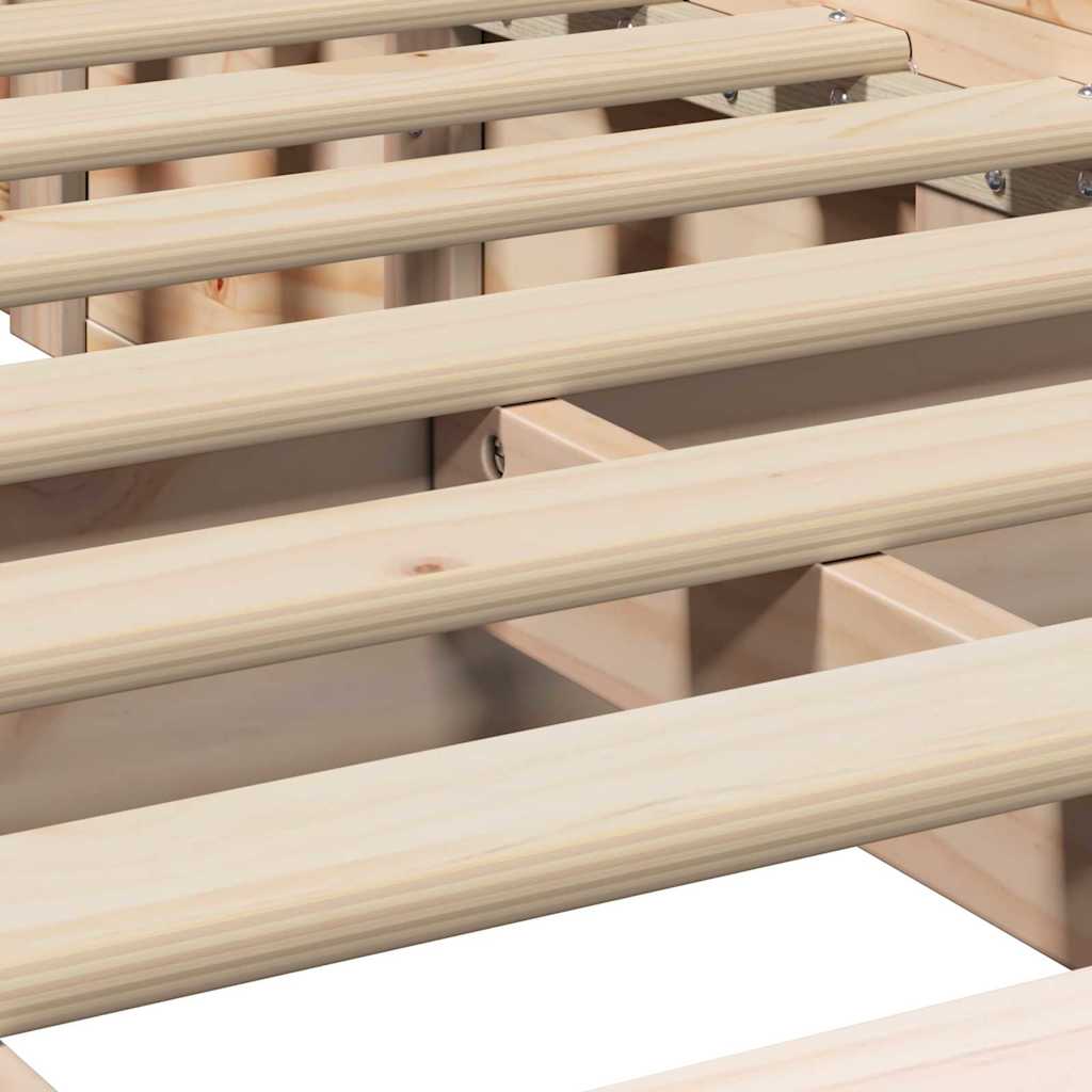 Bed Frame Brown 90 x 190 cm Solid Pine Wood