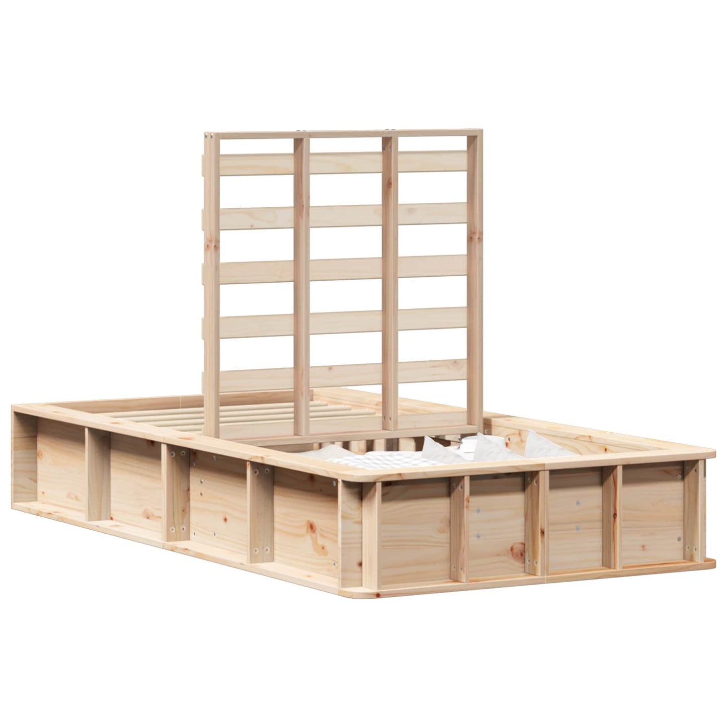 Bed Frame Brown 90 x 190 cm Solid Pine Wood