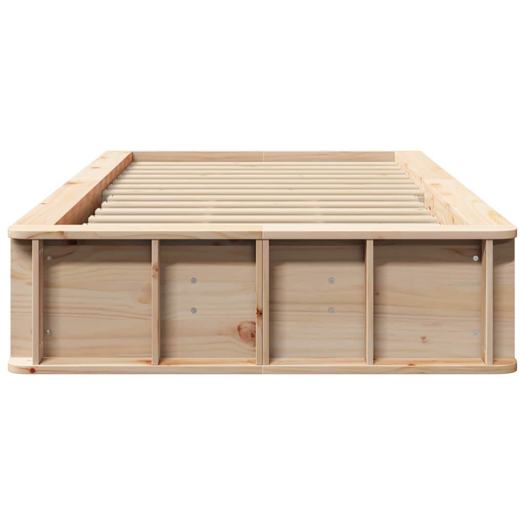 Bed Frame Brown 90 x 190 cm Solid Pine Wood