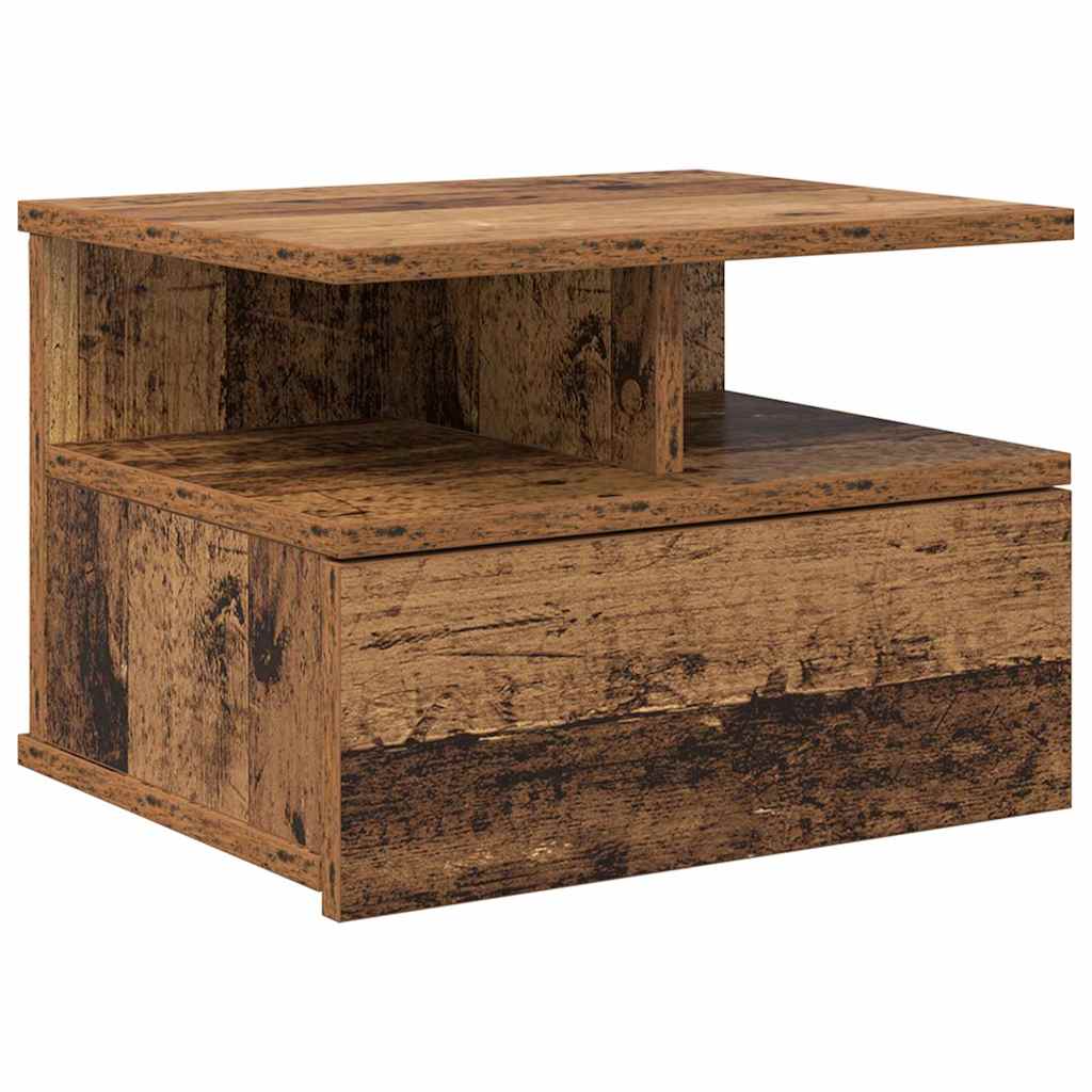 Floating Nightstand Old Wood 40 x 31 x 28 cm Engineered Wood