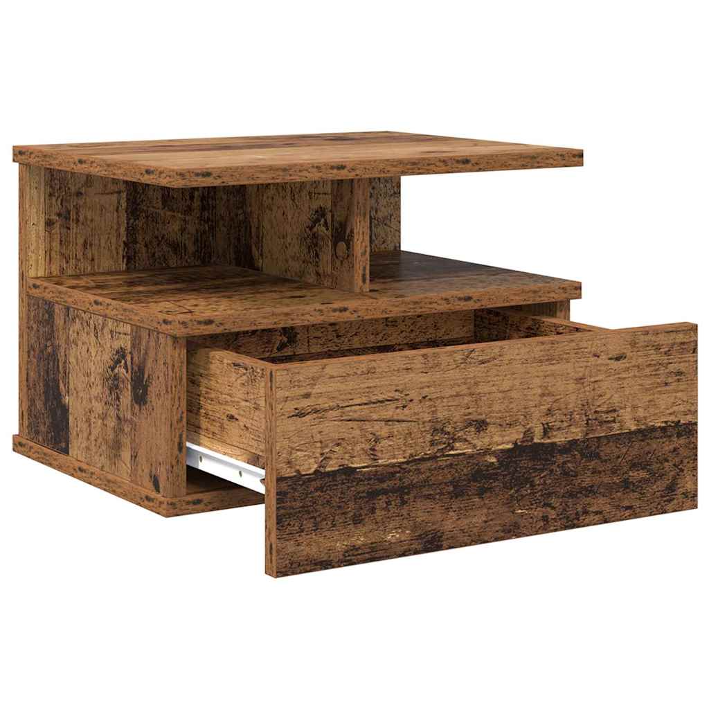 Floating Nightstand Old Wood 40 x 31 x 28 cm Engineered Wood