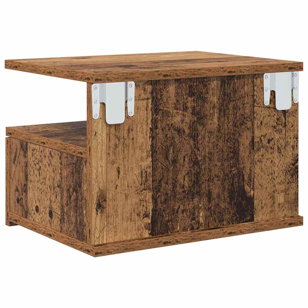 Floating Nightstand Old Wood 40 x 31 x 28 cm Engineered Wood