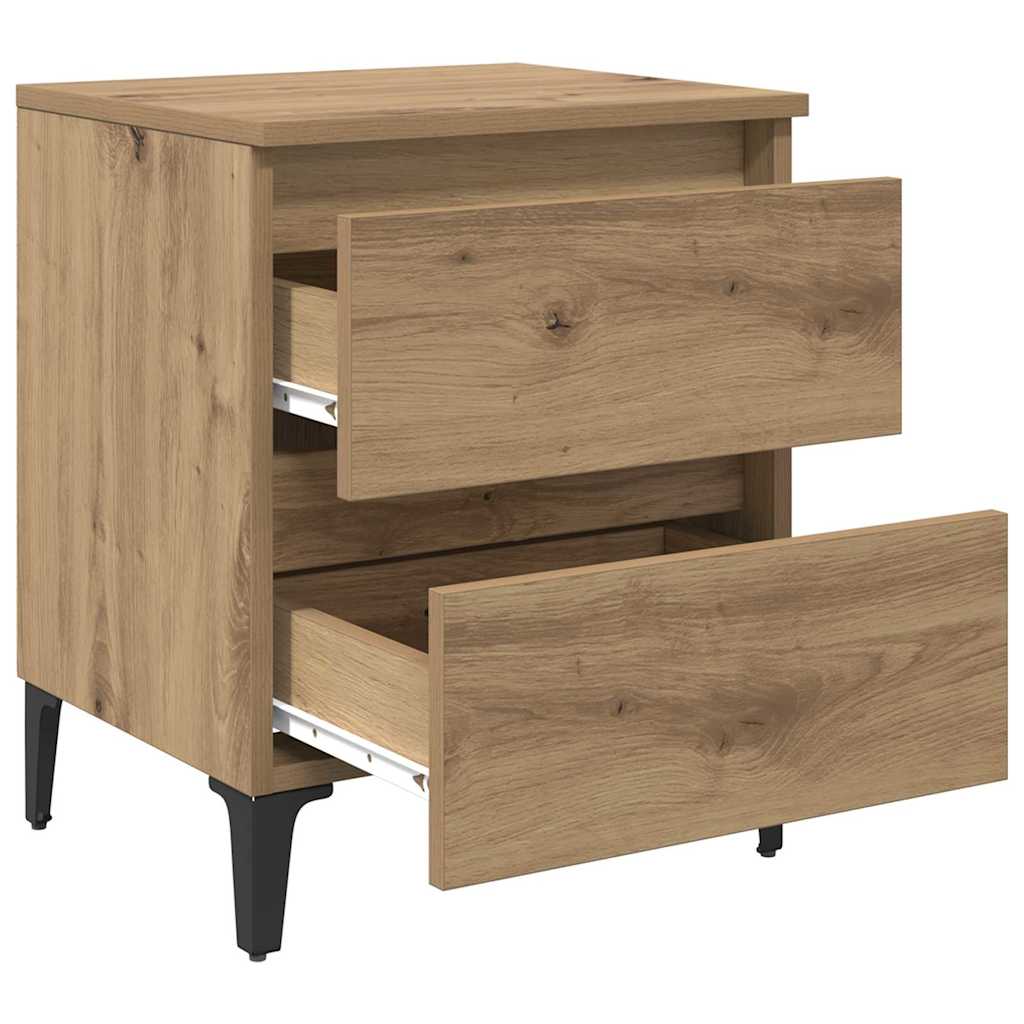 Bedside Cabinet 2 pcs Artisan Oak 40 x 35 x 50 cm
