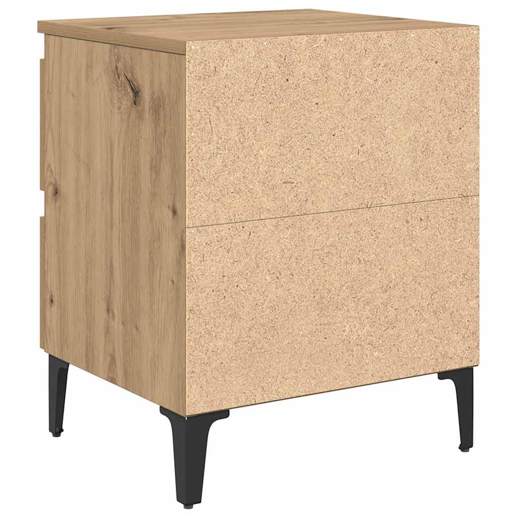 Bedside Cabinet 2 pcs Artisan Oak 40 x 35 x 50 cm