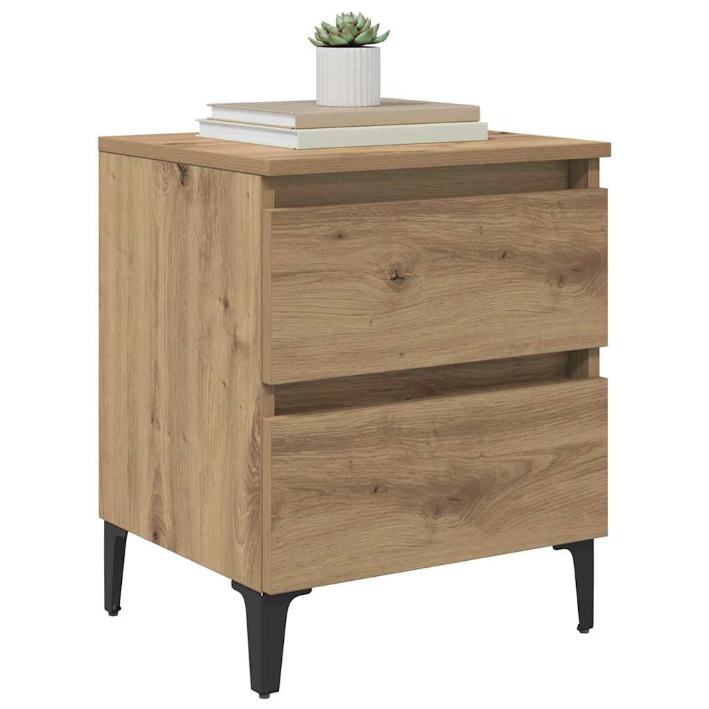 Bedside Cabinet 2 pcs Artisan Oak 40 x 35 x 50 cm