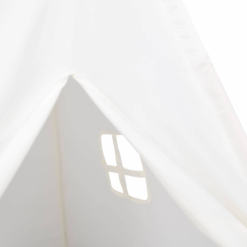 vidaXL Teepee Tent White 120 x 120 x 150 cm Fabric, Plastic