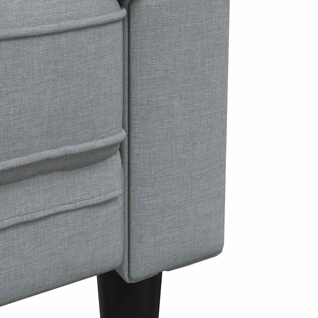 Living Room Couch 3 pcs Light Grey 201.5 x 74.5 x 74.5 cm