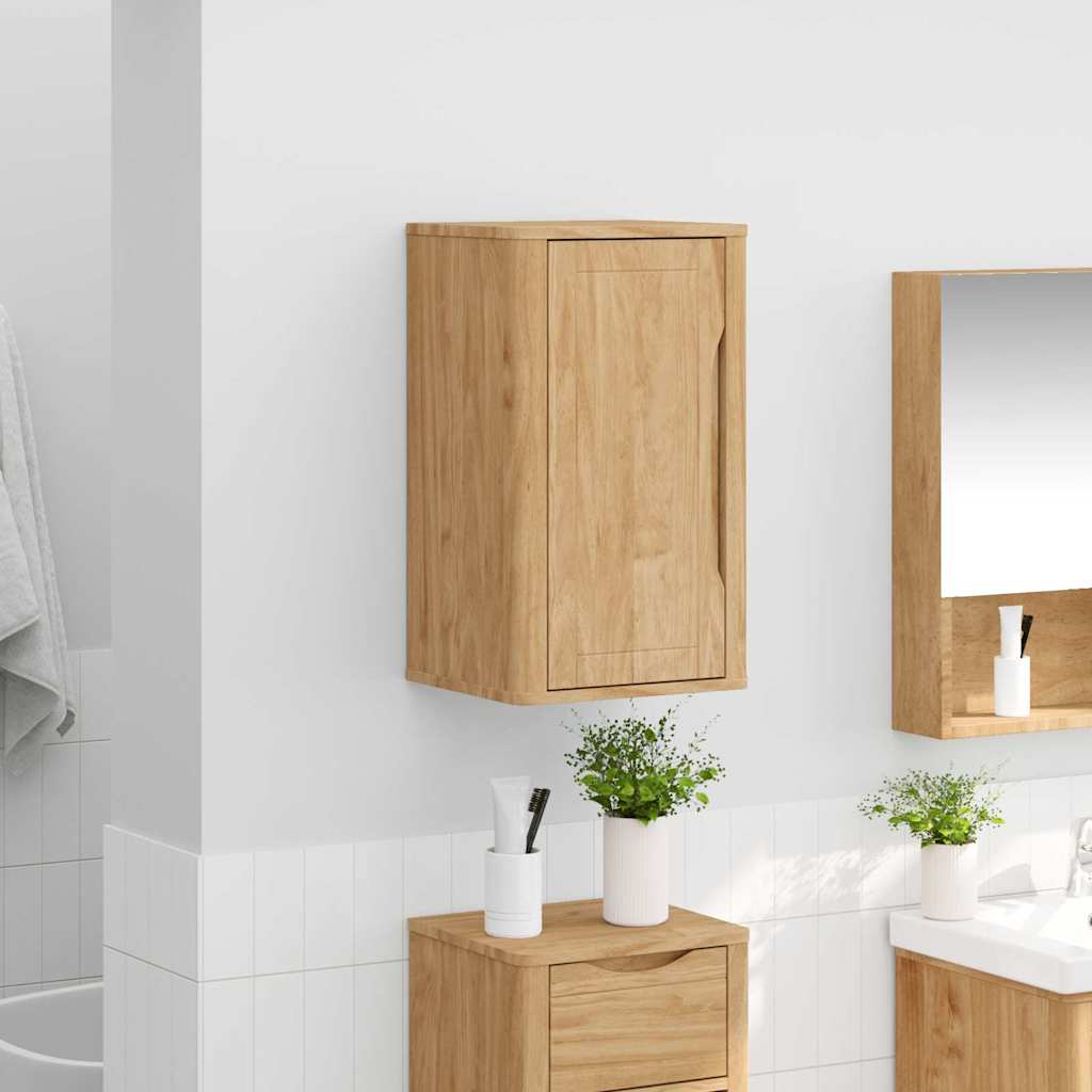 Bathroom Wall Cabinet with Door FLORO Wax Brown 35 x 30 x 60 cm