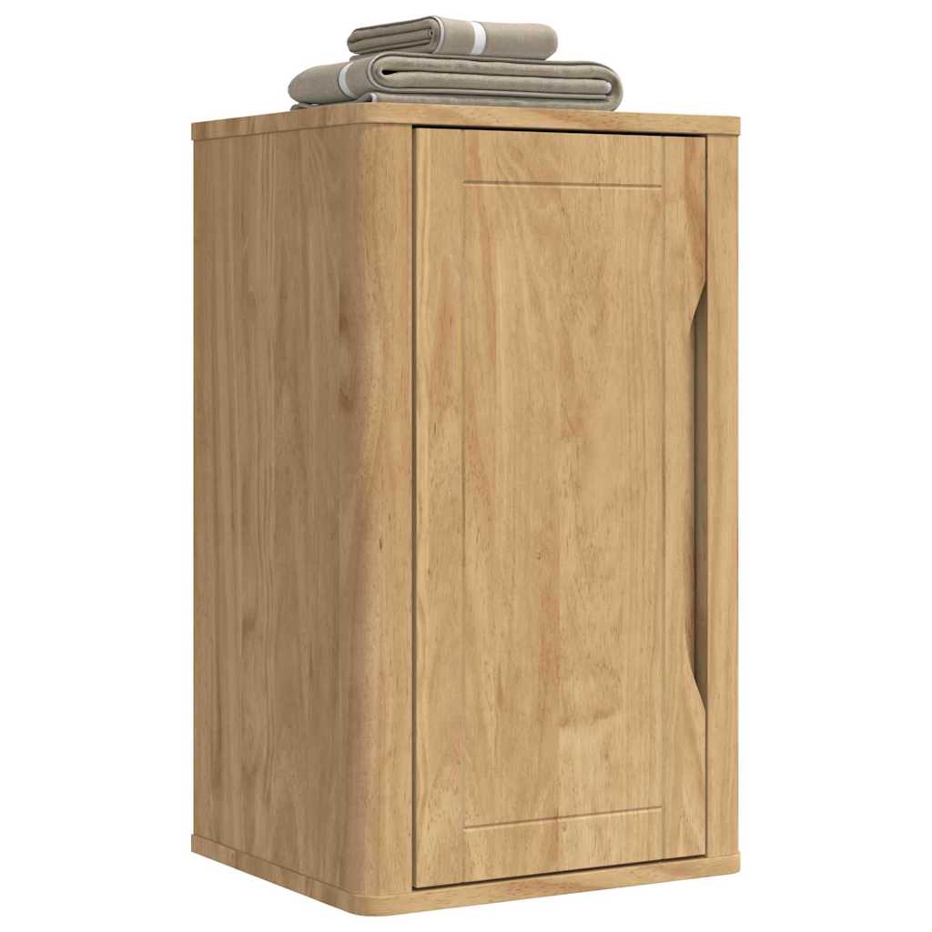 Bathroom Wall Cabinet with Door FLORO Wax Brown 35 x 30 x 60 cm
