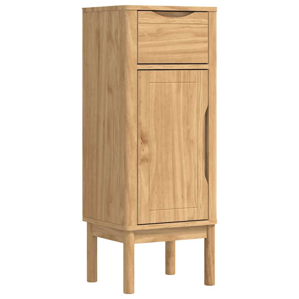 Bathroom Cabinet with Drawer FLORO Wax Brown 35 x 30 x 90 cm