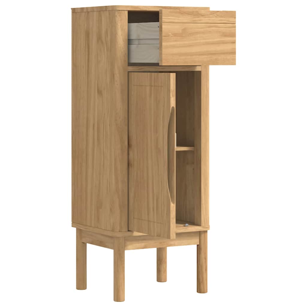 Bathroom Cabinet with Drawer FLORO Wax Brown 35 x 30 x 90 cm