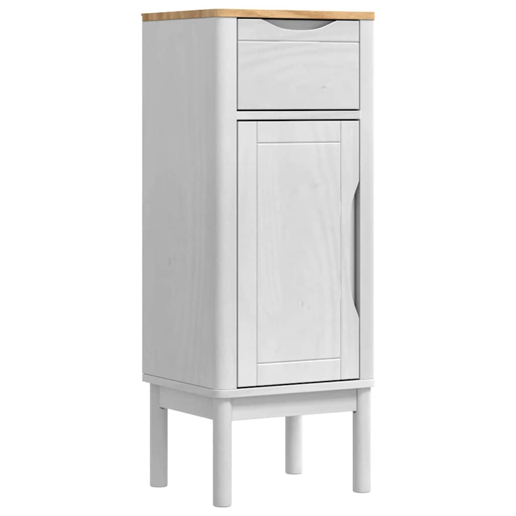 Bathroom Cabinet FLORO White 35 x 30 x 90 cm Solid Pine Wood
