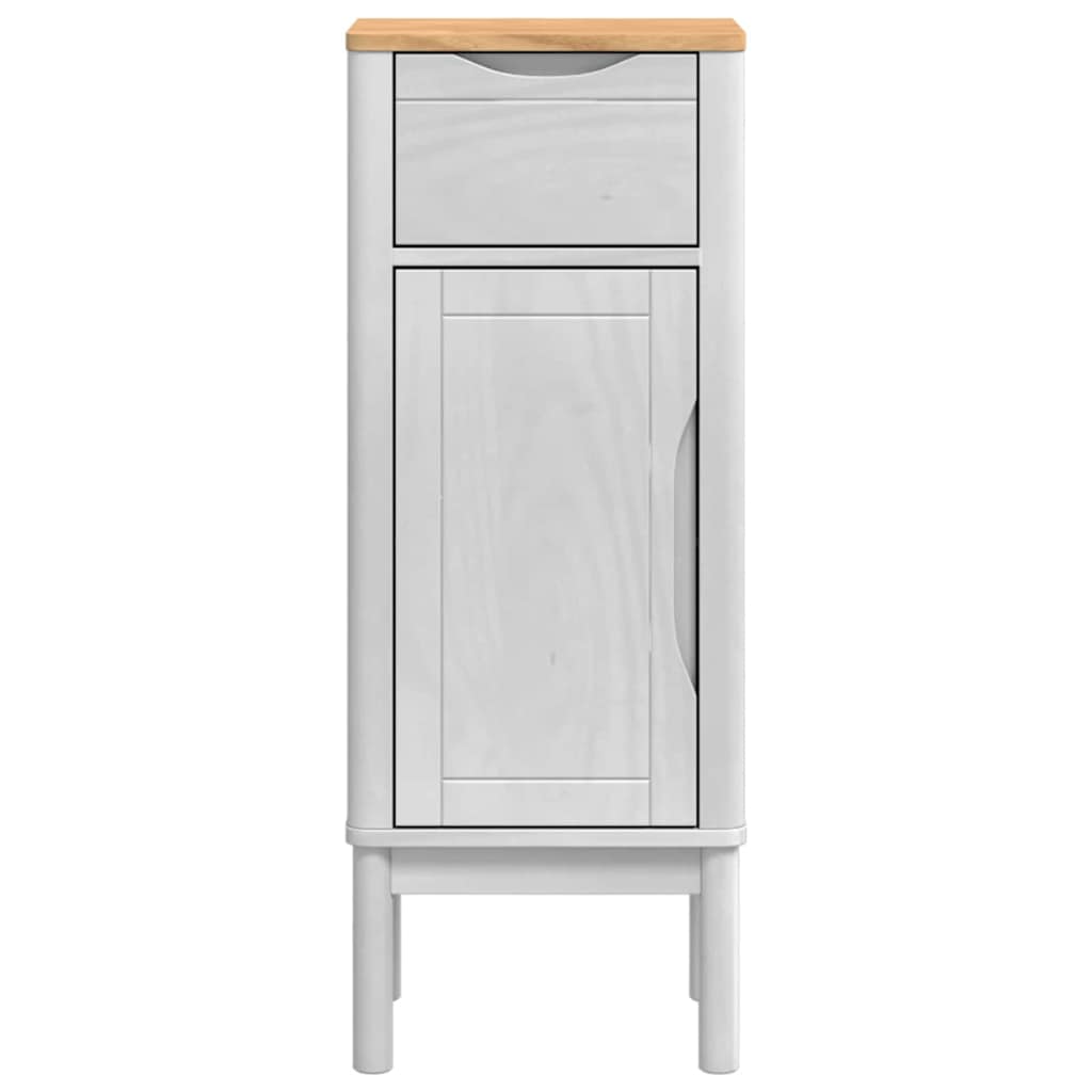 Bathroom Cabinet FLORO White 35 x 30 x 90 cm Solid Pine Wood