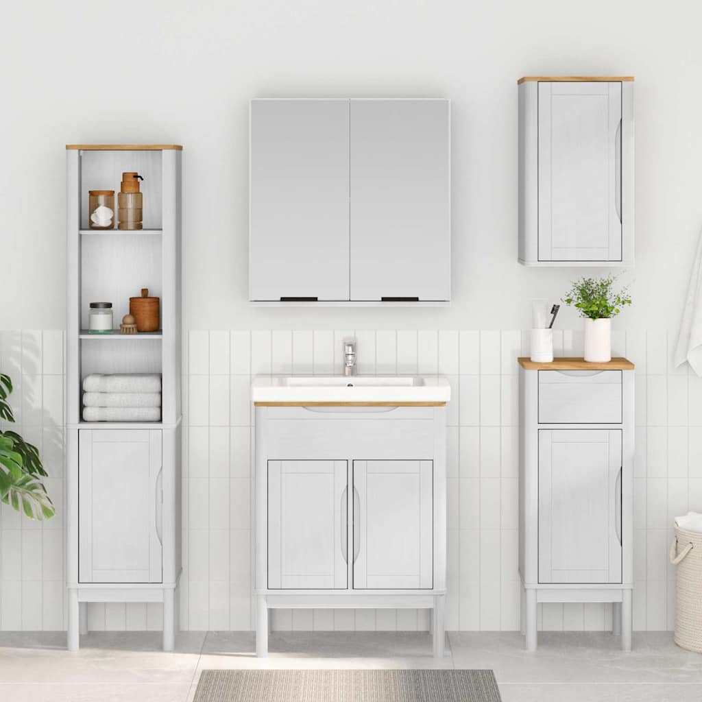 Bathroom Sink Cabinet with Shelf FLORO White 60 x 40 x 80 cm