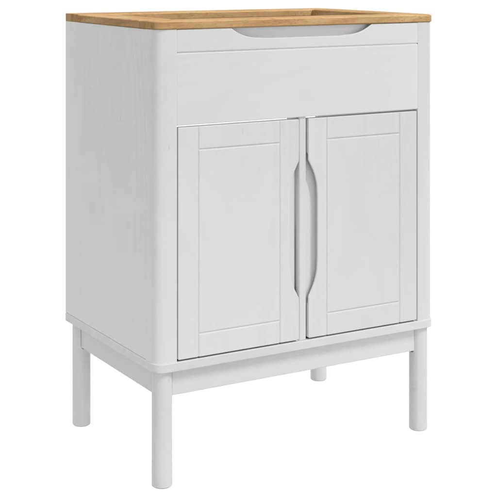 Bathroom Sink Cabinet with Shelf FLORO White 60 x 40 x 80 cm