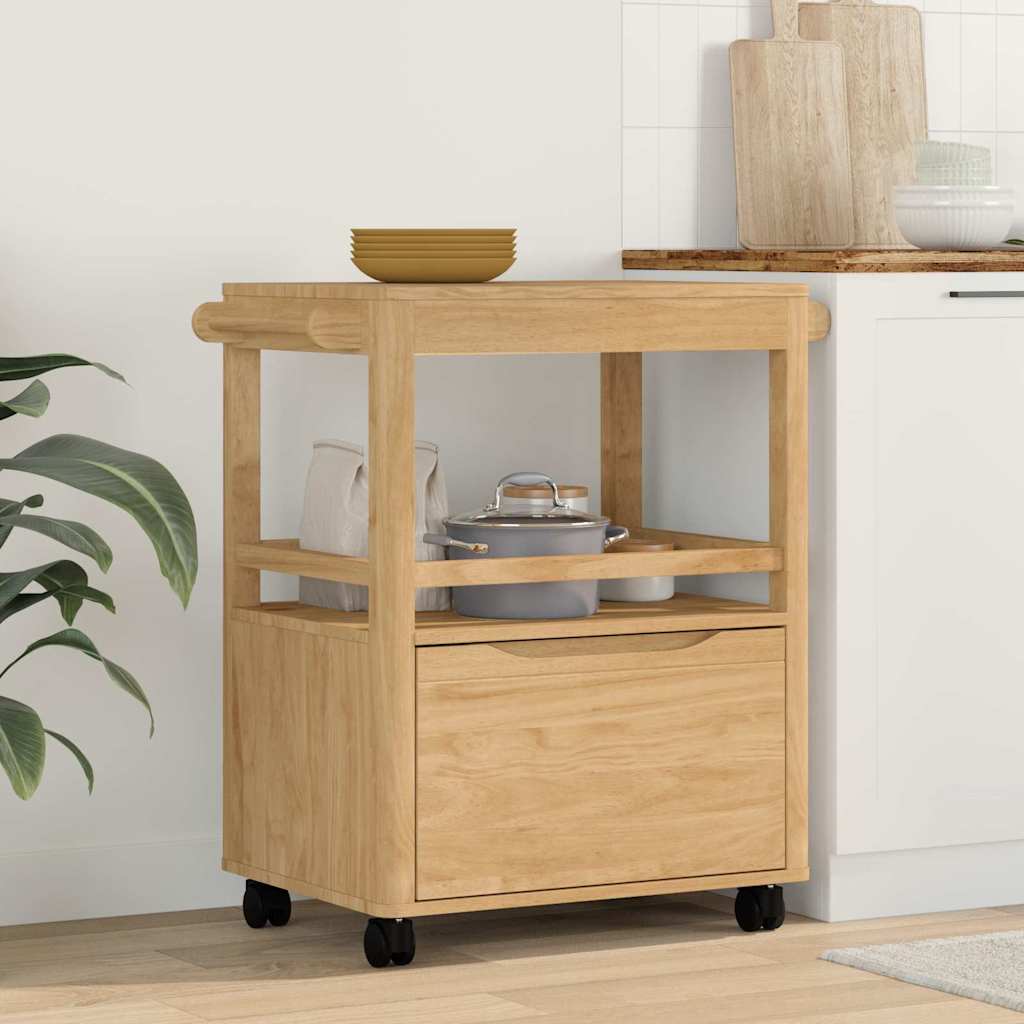Kitchen Trolley FLORO Wax Brown 72.5 x 45 x 80 cm