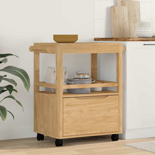 Kitchen Trolley FLORO Wax Brown 72.5 x 45 x 80 cm