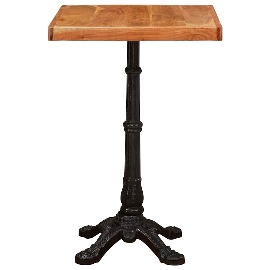 Bistro Table Brown 50 x 50 x 76 cm Solid Acacia Wood