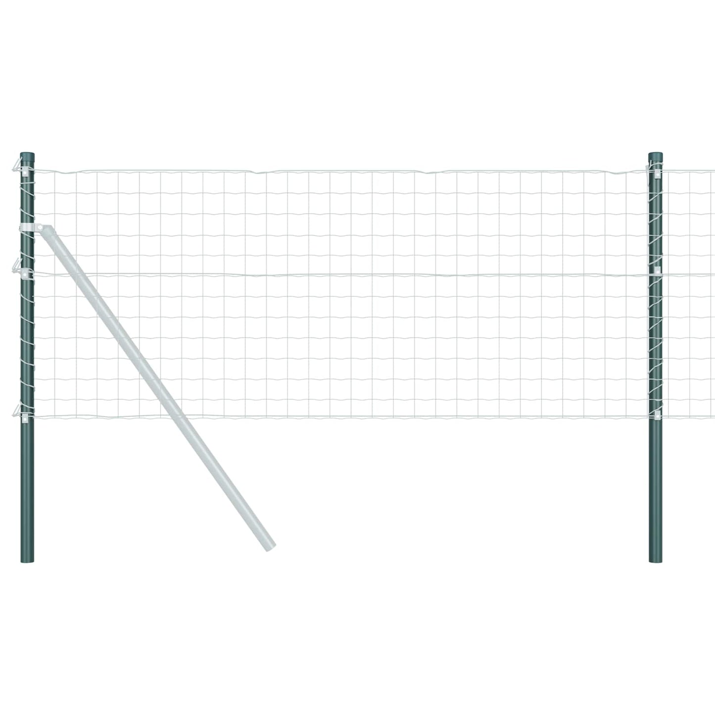 Fence Post 12 pcs Green 60 cm Powder-coated steel