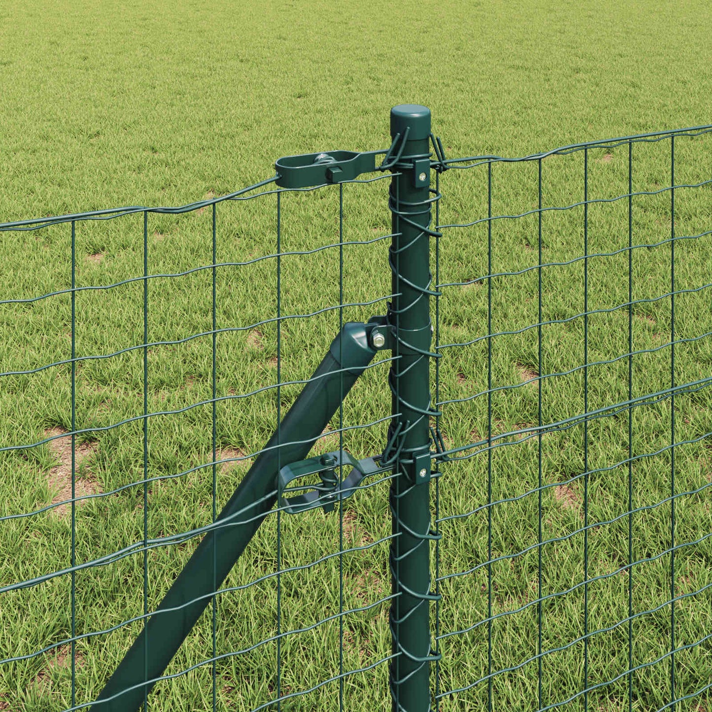 Fence Post 12 pcs Green 110 cm Powder-coated steel