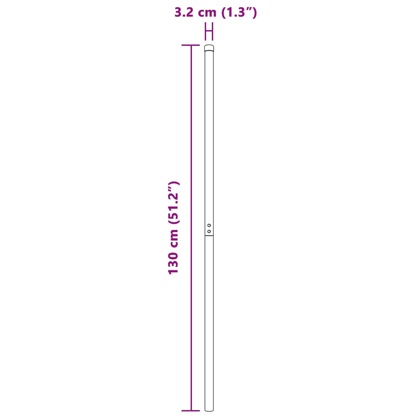 Fence Post 2 pcs Green Powder-coated steel
