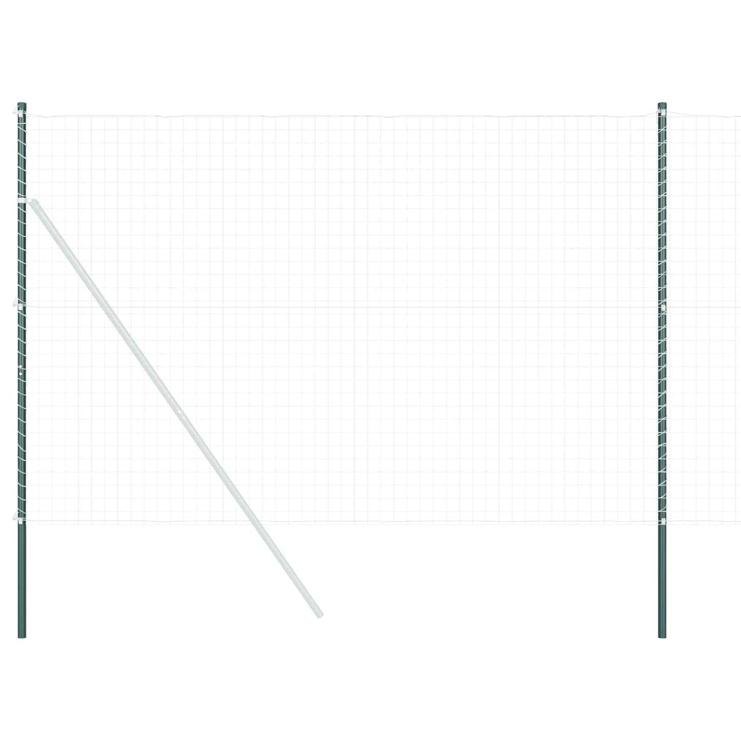 Fence Post 2 pcs Green Powder-coated steel