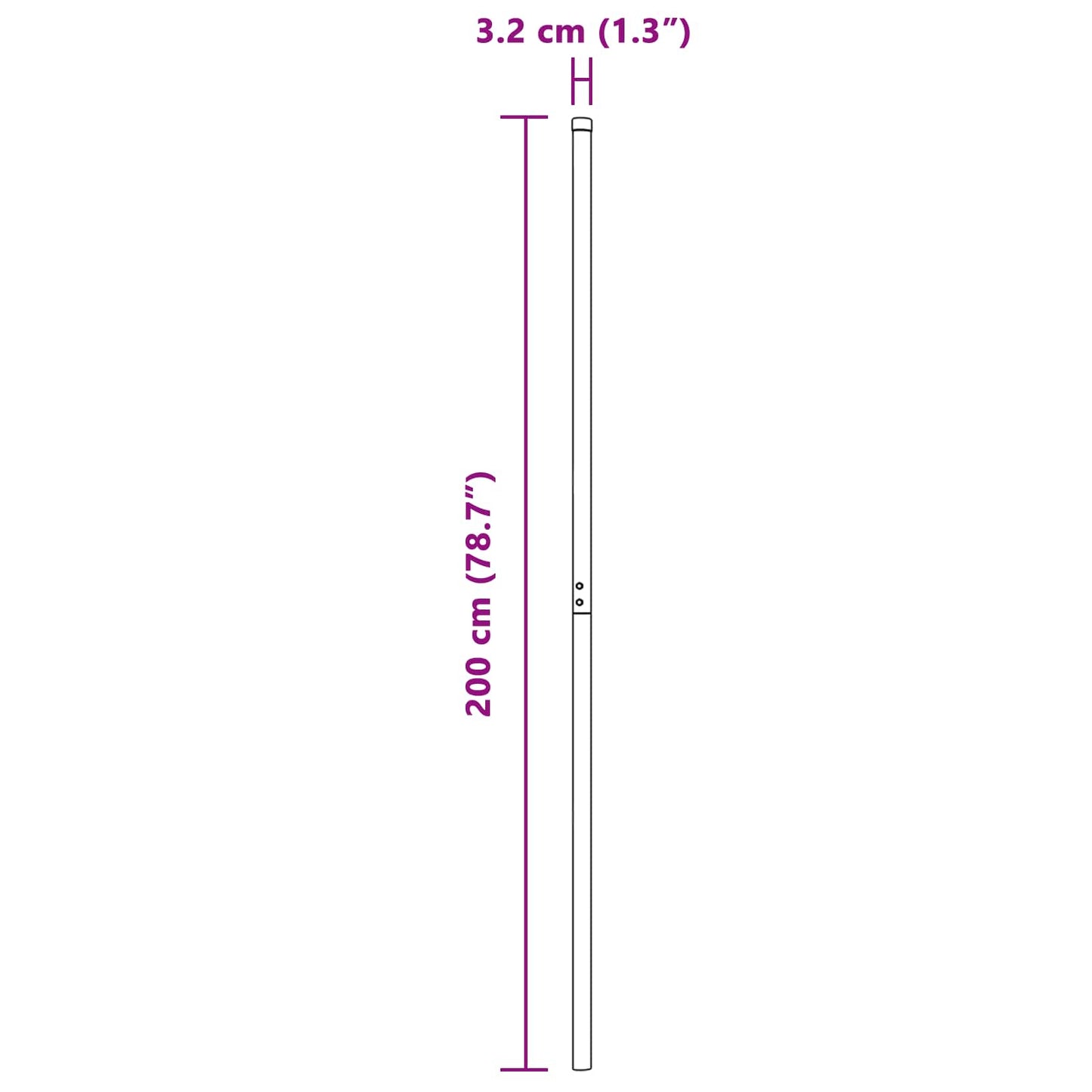 Fence Post 2 pcs Green Powder-coated steel