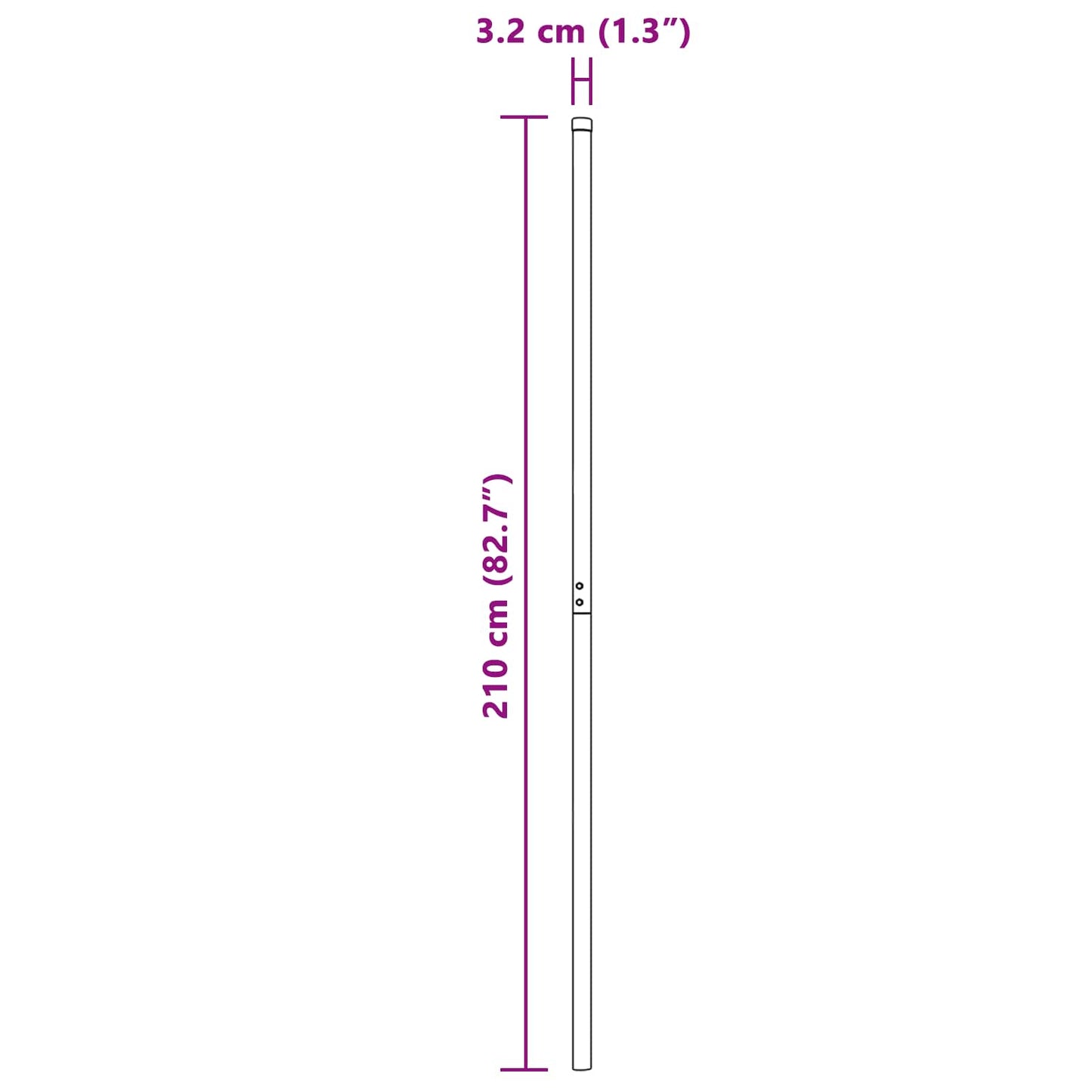 Fence Post 2 pcs Green Powder-coated steel