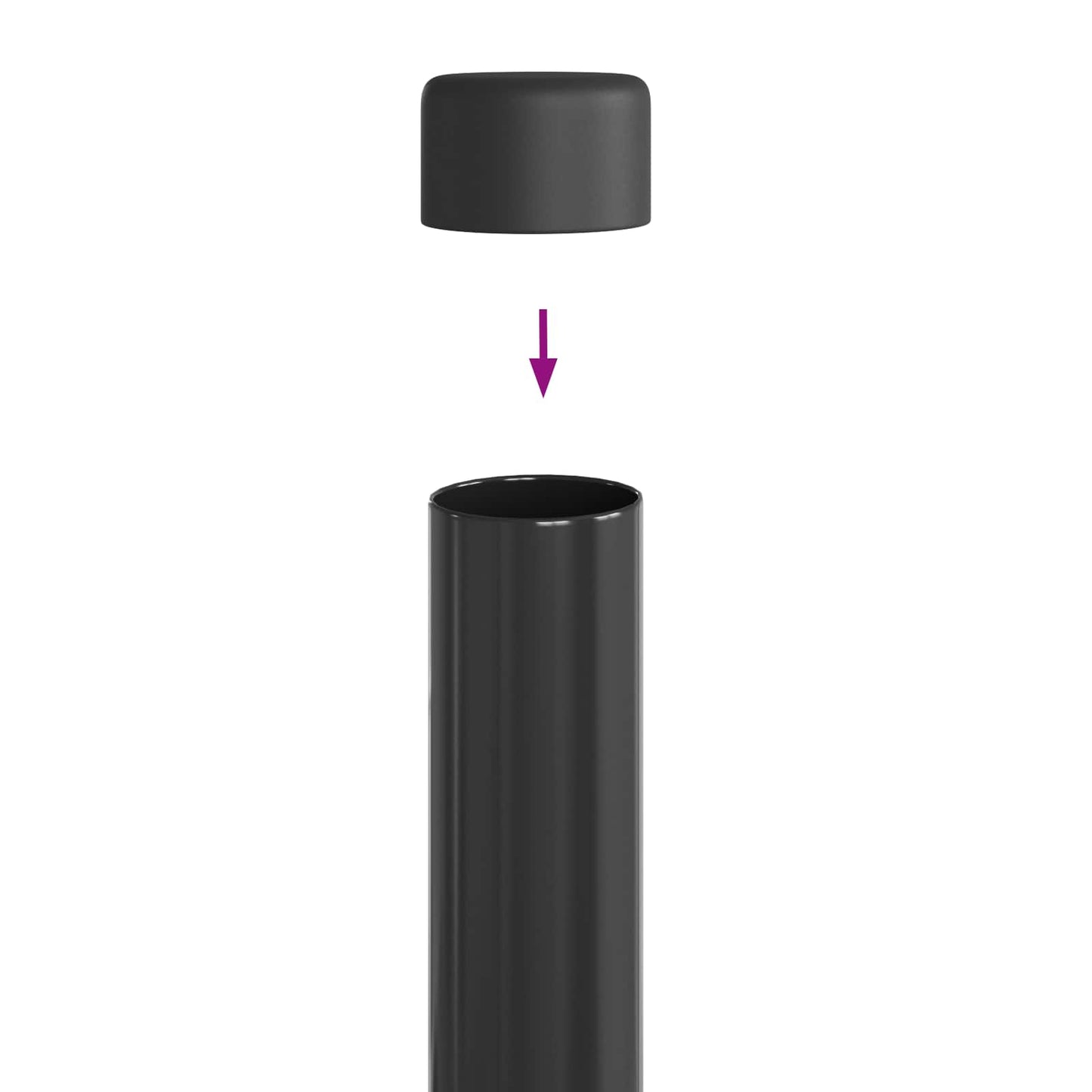 Fence Post 12 pcs Grey 50 cm Powder-coated steel