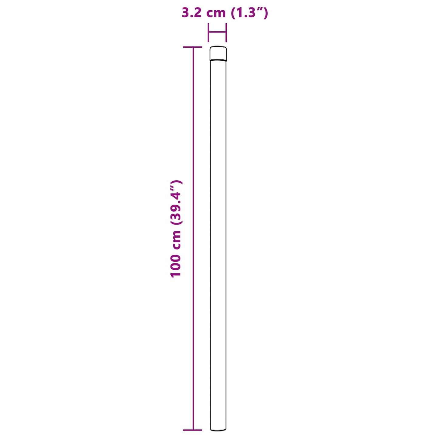 Fence Post 12 pcs Grey 100 cm Powder-coated steel