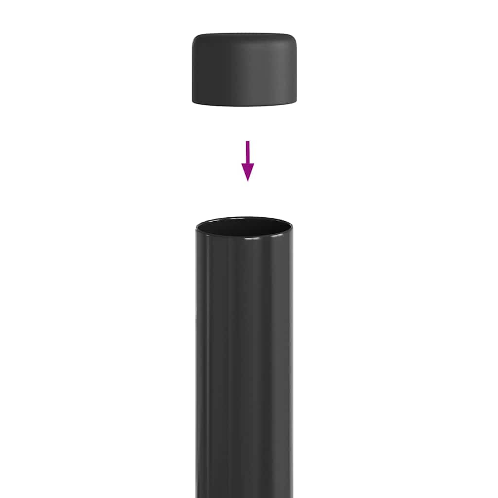 Fence Post 12 pcs Grey 110 cm Powder-coated steel