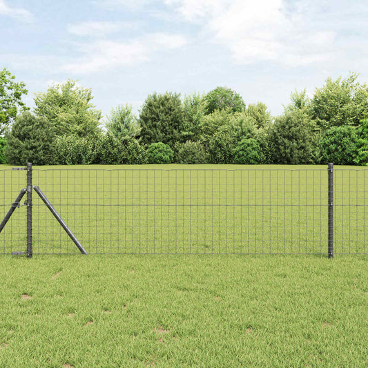 Fence Post 12 pcs Grey 120 cm Powder-coated steel
